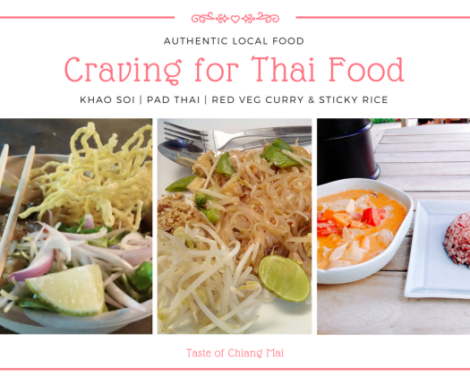 Northern Thai Food Khao Soi Phad Thai and Red Curry